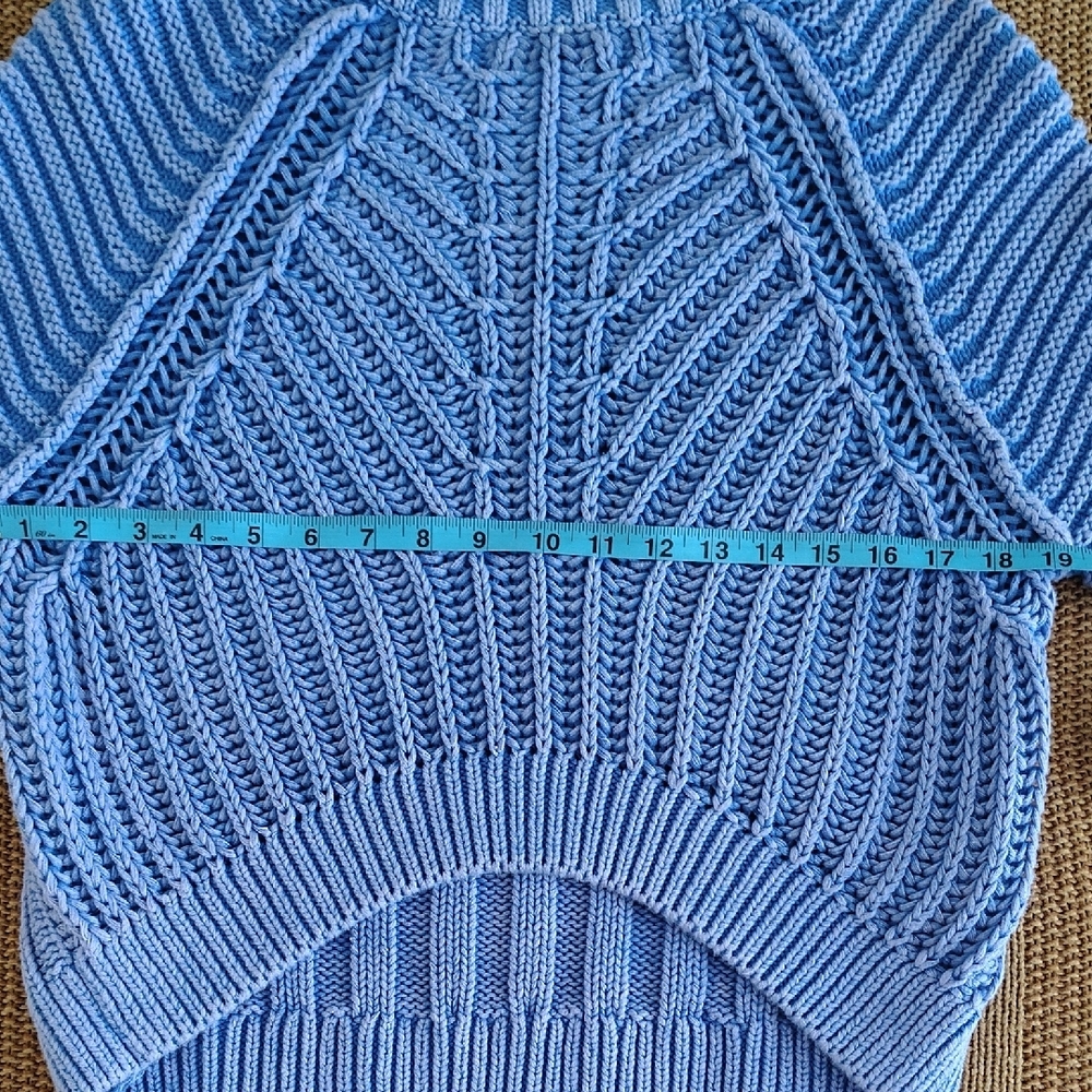 Free People Periwinkle Cable Knit Turtleneck Sweater - Picture 5 of 12
